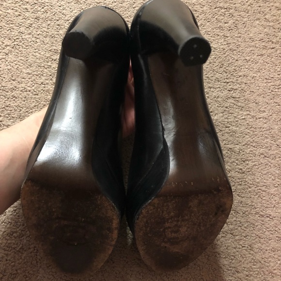 Stuart Weitzman black peep toe platform pump 7.5 - Picture 4 of 5